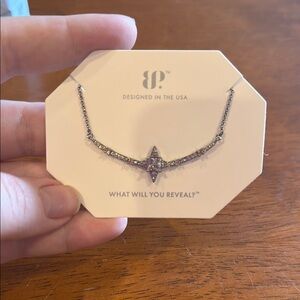 Bomb Party Bar Necklace with Diamond Cubic Zirconia